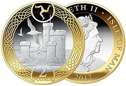 2017 Isle of Man UNC TOWER OF REFUGE £2 Two Pound coin "Low Mintage" with Capsule Holder