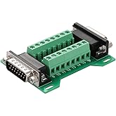 PENGLIN DB15 Stecker auf Buchse Breakout Board, RS232 D-SUB Seriell auf 15 Polige Anschlussklemme Gender Changer Stecker