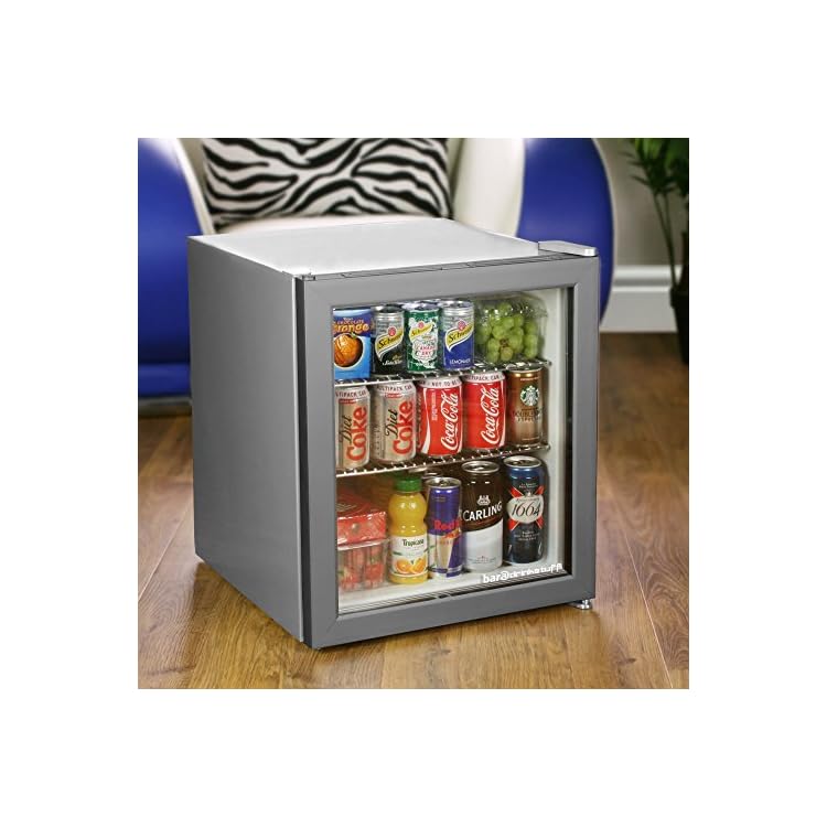 bardrinkstuff Frostbite Mini Fridge Silver 49ltr Compact