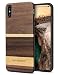 Produktbild iPhone x Case, YFWOOD echte hölzerne Premium-Schutzhülle, Dual Layer Protect Holz Mixed Hybrid einzigartige stilvolle stilvollen Bumper Handy Case-perfekte Cut-Outs fit Telefon Tasche für Apple iPhone X/10, 5 #