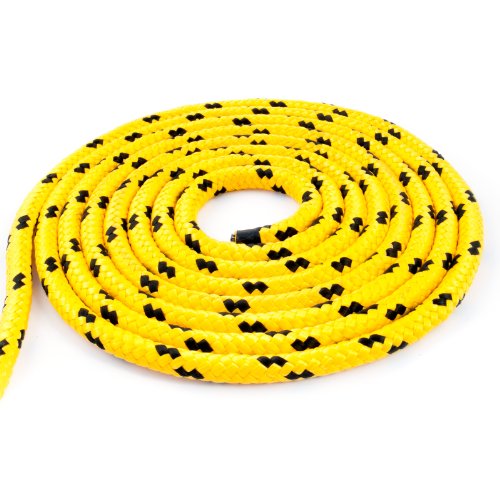 30m POLYPROPYLENSEIL 12mm GELB Polypropylen Seil Tauwerk PP Flechtleine Textilseil Reepschnur Leine Schnur Festmacher Rope Kunststoffseil Polyseil geflochten - 3