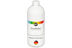 perfect ideaz - 1000 ml klej do majsterkowania, przezroczysty – klej PVA bez rozpuszczalników, nietoksyczny – Made in Germany