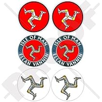 ÎLE DE MAN, ISLE Of MAN ELLAN VANNIN TT Races Vinyle Sticker Autocollant 50mm X4