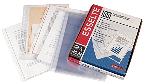 Leitz Funda porta documentos  Tama  o A4  PP  80 micras  Multitaladro-16  Transparente  46099