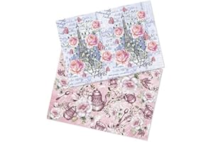 Ideen mit Herz - 2 hojas papel de arroz de precioso decoupage, DIN A4, 2 diseños diferentes, vintage, Navidad, etc.