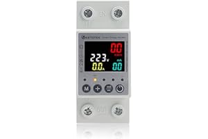 KETOTEK Medidor de Consumo Electrico WiFi Contador Eléctrico Monofásico AC 63A 220V Inteligente Amperímetro VoltímetroTuya/Smart Life App Control Remoto