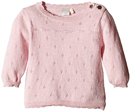 NAME IT Baby Girls Crew Neck Long Sleeve Jumper -  Pink - 6-9 Months
