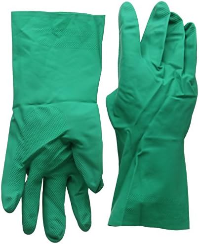 Ansell AlphaTec 79-340 Thin Nitrile Reusable Gloves, Multi-Purpose Work Gloves, Food Handling, Chemical Resistant, Light Duty Protection, Silicone & Latex Free, Green, Size XL (12 Pairs)