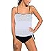 Produktbild DULEE Damen Sommer Strand Tube Top Tankini Set 2 Stück Bademode Bikini Set,Aushöhlen M