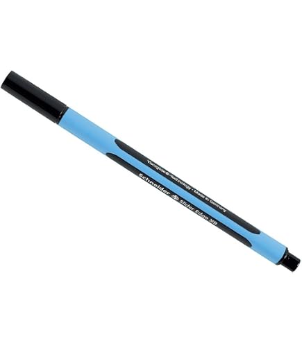 Schneider Slider Edge Penna A Sfera | Tecnologia Viscoglide | Rosso, Blu, Acciaio Inox
