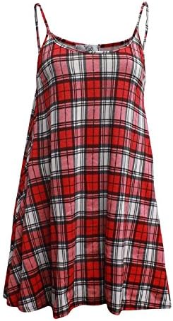 Fashion 4 Less New Women Plus Size Cami Printed Swing Dress Top. UK 8-26