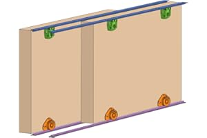 P C HENDERSON Henderson Cello Sliding Wardrobe Door Kit, 2 Doors, 1.8m Track