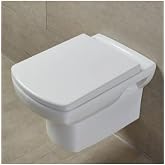 Square Slow Closing Toilet Seat Shock Absorber Cover Hygienic Cover Top Mount Square Toilet Seat