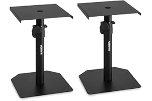 VONYX 180.219 SMS10 Support de Table pour Moniteur de Studio avec Supports pour Haut-parleurs de Bureau DJ