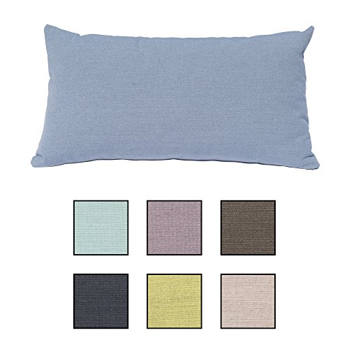 Großes Sofakissen, Dekokissen für Bett, Couch und Sessel. Auch als Louge, Pallettenkissen oder Kopfkissen. 7 Trend Farben für frische Akzente, Sabeatex® "Größe 40x70 cm Farbe (blau)