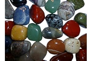 Jumbo Edelsteine – 1kg – Naturedelsteine 4-5cm groß – 20 bis 24 Steine pro Kilo – bunte Mischung von Amahoff