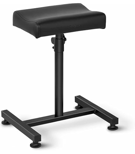 Sgabello A Rulli In PU Rosa - Altezza 31.5cm, Ruote Girevoli 360°, Portata 135kg - Per Casa, Ufficio - Foto 2