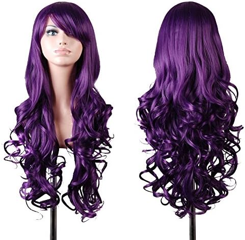 For Cosplay Wig Purple 100 cm
