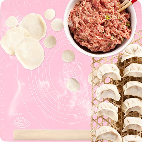 Backmatte, Bukm, Silikon Backmatte, Nonstick Maße Fondant Teig Gebäck Backmatte, 50 * 40cm, für Hausfrau, Kochen Enthusiasten (Pink) - 6
