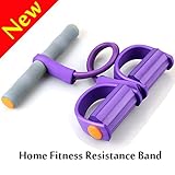 W-Unique Pedal Resistance Band, Elastic Pull Rope Fitness Equipment,Bodybuilding Expander for Abdomen/Waist/Arm/Leg Stretching Slimming Training