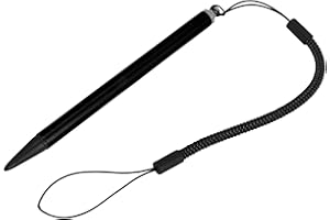 ASHATA Stylus, lápiz táctil Resistente a la Pantalla con Pintura táctil, Cuerda de Resorte, Compatible con Todos los Dispositivos de Pantalla táctil resistiva como POS, PDA, PC Industrial(Negro)