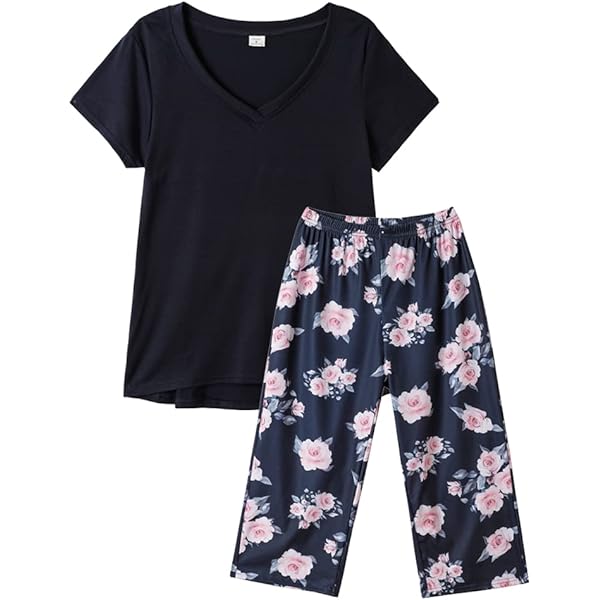 Pantalones Mujer Verano Tallas Grandes Pijama De Mujer Manga Corta