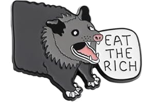 AOTEMAN Emaille-Anstecknadel, Motiv: Eat the Rich Opossum, Anstecknadeln, Schmuckzubehör, Anime-Emaille, Brosche, Sammlungsset für Kleidung, Taschen, Rucksäcke, Emaille