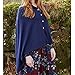 Produktbild Swallowuk Damen Poncho Cape Casual Umhang Asymmetrisch Loose Pullover Mantel Tops (S, Blau)