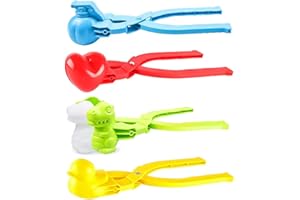 CAKKONE Schneeball Former Schneespielzeug 4 Stück Schneeball Maker Set Schneeball Clip für Kinder Schnee Former Spielzeug Outdoor Winter