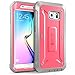 Produktbild SUPCASE Hülle Kompatibel für Samsung Galaxy S6 Edge Handyhülle Bumper Case Robust Schutzhülle Cover [Unicorn Beetle PRO], Pink/Grau