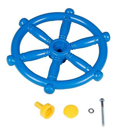 Blue Set - Toy Ships Steering Wheel, Telescope & Telephone - Playhouse, Den, Climbing Frame Accessory