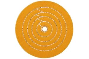 N / A scottchen PRO Buffing Polishing yellow Treated Wheel 8 inch (42 Ply) for Bench Grinder with 5/8" Arbor Hole - 1pcs