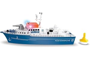 siku 5401, Polisbåt, Plast, Blå,vit, Vattenkanon, Ljus, Ljud, Baklucka, Boj ingår