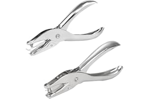 NJCXOLA Perforatrice à Trou Unique[2 Pièces], 3mm et 6mm Pince Perforatrice en Métal,pour Projets DIY, Scrapbooking,Création de Cartes