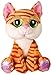 Suki Gifts Lil Peepers Fun Amber Orange Tabby Cat Plush Toy with Pink Sparkle Accents (Medium, Orange/Brown)