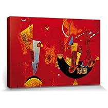 Wassily Kandinsky Leinwandbild 'Mit Und Gegen' 40x30 Cm | Auf Keilrahmen, Made In Germany | Kunstdruck Für Wanddekoration