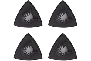 QOZJI 4 Pezzi Delta Patin di Levigatura 80 mm Multi Strumento Accessori per Pattini di Fissaggio,Accessori Strumento Oscillante, Lama a Multi Strumento,per Worx Mikita Dewalt Power Tool, Worx Tool