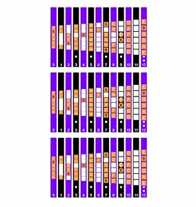 CVANU Guitar Fretboard Stickers Beginner Learner Fingerboard Frets Map Sticker for All 6 Strings Electric-Acoustic Guitars Sticker Size(9.1cm X 14.5cm) Multicolor