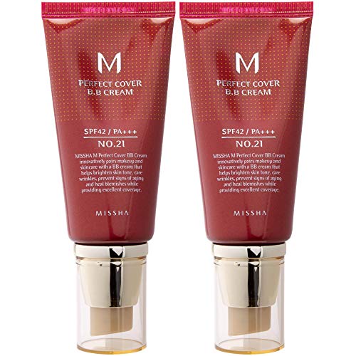 MISSHA Perfecto M tapa Bb Cream SPF 42 Pa Plus # 21, claro Beige 1 + 1