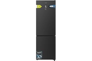 Cecotec Réfrigérateur Combi 456L Total No Frost Bolero CoolMarket Combi 456 Dark C. Hauteur 201cm et 59,5cm Largeur, MAX INSIDE avec VIP Tech, Compresseur Inverter Plus, Basse Consommation