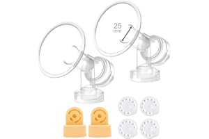 De una sola pieza copa con válvula y membrana para extracores de leche Medela, Tamaño 25 mm; Hecho por Maymom