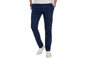 ALESSANDRO SALVARINI Męskie spodnie chinosy z materiału chinosy Regular Fit AS016