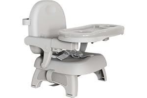 YORFULL Rialzo Sedia Bambini, Seggiolone Pappa Portatile, Seggiolino Regolabile per bambino, Alzasedia con Cintura di Sicurezza e Vassoio Rimovibile, Adatto dai 6 ai 36 Mesi
