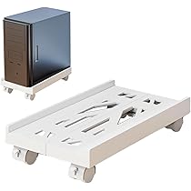Carrello Porta CPU Con Ruote SPORWAY - Supporto Regolabile Per Computer Tower, Fino A 50 Lbs - Risparmia Spazio