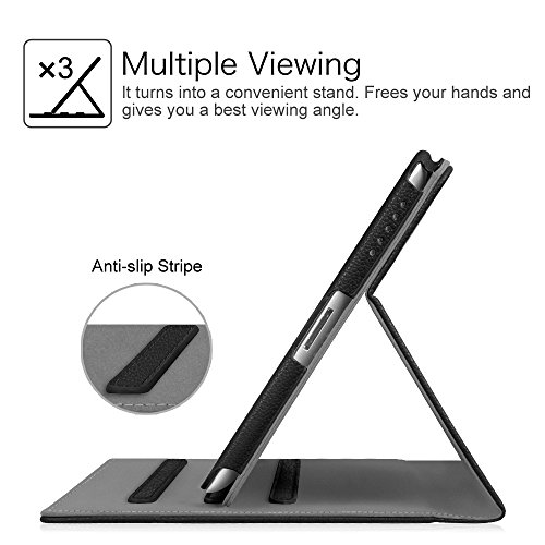 Fintie iPad 2 / 3 / 4 Hülle – [Eckenschutz] Multi-Winkel Betrachtung Folio Stand Schutzhülle Cover Case Tasche mit Dokumentschlitze, Standfunktion, Auto Wake / Sleep für Apple iPad 2 / iPad 3 / iPad 4 Retina Tablet, Schwarz - 6