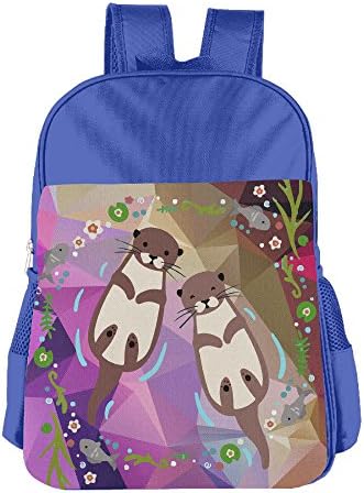 Gibberkids Kid Otter Swimming Cartoon Cute School Bag Bookbag Boys/Girls For 4-15 Years Old RoyalBlue