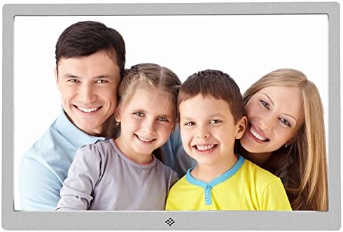 Digital Photo Frame Full HD 15.4 Inch Ultra-thin Metal Case Advertising Machine TV Micro Displays With Remote Control IPS 1280 * 800, Support Photo, Music &amp; Video, HDMI Interface, HongLanAo® Electronic Photo Frame Digital Album (Silver)