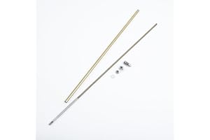 FUBESK Albero di Trasmissione w e Giunto Universale, RC Boat 4mm CW/CCW Cavo Flessibile Albero Flessibile 350mm Prop Dado Drive Dog