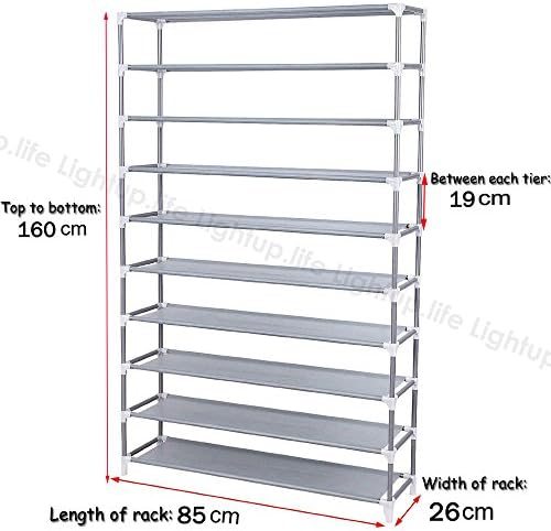 50 Shoe Pair Large High Quality Steel Tube 10 Tier Shoe Display Rack Organizer \ Furniture Home House Cabinet Desk Shelf Stand Dresser Seat Dining Living Room Chairs Table Contemporary Stylish Unique Ottoman Stuff Parents Kids Outdoor Indoor Sleeping Beside Office Hotel Entrance Decorative Special Large Big Small Durable Quality Couch Bedroom Modern Kitchen Gadgets Wood Solid