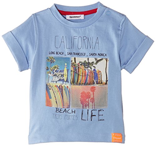 3Pommes Baby-Boys T-Shirt, Sky Blue, 18-24 months (Manufacturer Size:2 Years)